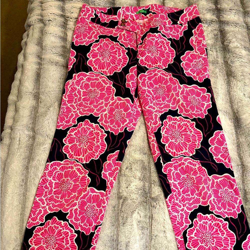 Lilly Pulitzer Floral Palm Beach Fit Cropped Pants 🌺